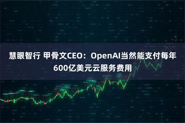 慧眼智行 甲骨文CEO：OpenAI当然能支付每年600亿美元云服务费用