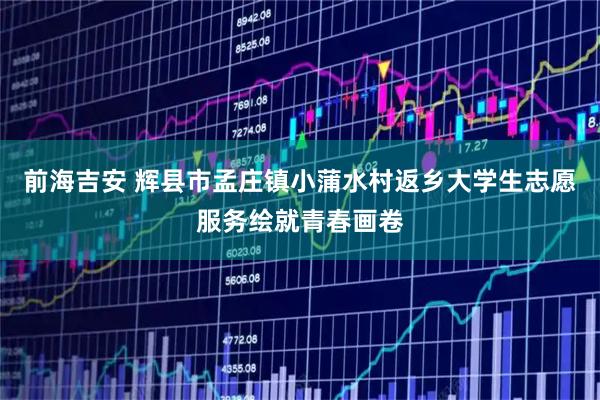 前海吉安 辉县市孟庄镇小蒲水村返乡大学生志愿服务绘就青春画卷